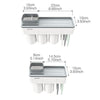 Free Punching Toothbrush Holder Set Bathroom Shelf, Style:2 Cups(Gray)