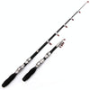 37cm Portable Telescopic Sea Fishing Rod Mini Fishing Pole, Extended Length : 2.3m, Black Clip Reel Seat