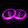 1 Pair 68mm LED Smart Light-Emitting Coaster Light Car Cup Slot Atmosphere Light(Beverage)
