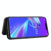 For Asus Zenfone Max (M2) ZB633KL Carbon Fiber Texture Horizontal Flip TPU + PC + PU Leather Case with Card Slot(Black)