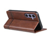 For Samsung Galaxy A56 5G AZNS Magnetic Calf Texture Flip Leather Phone Case(Dark Brown)