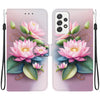 For Samsung Galaxy A53 5G Crystal Texture Colored Drawing Leather Phone Case(Lotus)