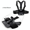 2 PCS PULUZ Black Vertical Surface J-Hook Buckle Mount Set for PULUZ Action Sports Cameras Jaws Flex Clamp Mount for GoPro, Insta360, DJI and Other Action Cameras(Black)