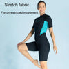 DIVE & SAIL 1.5mm Warm One-Piece Short Sleeve Wetsuit Outdoor Surfing Coldproof Snorkeling Suit, Size: L(Female Purple)