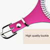 Rhinestone Leather Dog Harness, Magenta, Small