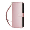 For Samsung Galaxy A06 Nine-card Slots Zipper Wallet Bag Leather Phone Case(Rose Gold)