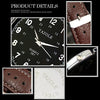 YAZOLE 281 Dual Digital Dial Simple Retro Business Couple Quartz Watch(Small Black Tray Brown Belt)