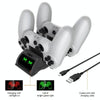 For PS4 Slim / Pro Gamepad Docking Charger Controller Dual Charger With Display Lights(White)