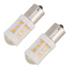 2 PCS 1156 / BA15S 4.5W DC 12V Car Auto Ceramics Turn Lights 18LEDs SMD-3030 Lamps, with Projector Lens (Orange Light)