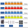 Independent Positive and Negative 1 in 12 Out 12 Way Circuit Blade Fuse Box Fuse Holder Kits with LED Warning Indicator for Auto Car Truck Boat