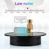 25cm USB Power Rotating Display Stand Video Shooting Props Turntable(Black+Black Velvet)