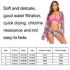 Bikini + Mesh Shawl + Split Swimsuit Women Swimsuit With Chest Pad, Size: S(Pink)