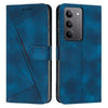 For Realme C75 / V60 Pro Dream Triangle Leather Phone Case with Lanyard(Blue)