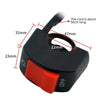 5 PCS Motorcycle Handlebar Tap Switch LED Headlight Break Extinguishing Fire Double Flash Switch(Red Button)