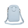 Universal Litchi Texture Phone Crossbody Bag Leather Case for 5.5-7.2 inch Phones(Blue)