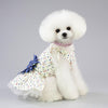 Dog & Cat Daisy Skirt, Blue, S - Breathable Summer Pet Clothes