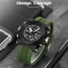 SKMEI 2065 50M Waterproof Multifunctional Men Dual Display Sports Digital Wrist Watch(Army Green)