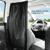 2 PCS 69 x 82cm Automobile Front And Rear Partition Curtain Business Car Air Conditioning Privacy Curtain(black)