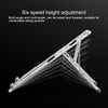 COOLCOLD U2S Portable Foldable Hollow Double Triangle Height Adjustable Aluminum Alloy Bracket for Laptop