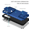 For Samsung Galaxy S25+ 5G Stereoscopic Holder Sliding Camshield Phone Case(Blue)