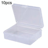 10pcs Rectangle Plastic Transparent Storage Box With Lid Dustproof Earring Ring Jewelry Storage Box, Size: 9x6.2x2.8cm