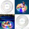 Children 56cm Inflatable Swimming Rings With Colorful Led Lights
