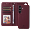 For Samsung Galaxy S25+ 5G BETOPNICE BN-005 2 in 1 Detachable Imitate Genuine Leather Phone Case(Wine Red)