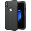 For iPhone X / XS Litchi Texture TPU Protective Back Cover Case (Black)