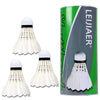 LEIJIAER 290 3pcs/Bucket Durable Duck Feather Badminton Balls(White)