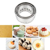 3 PCS Stainless Steel Round Dumplings Wrappers Molds Set Cutter Maker Tools(Sawtooth)