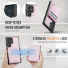 For Samsung Galaxy S24 Ultra 5G JEEHOOD J06 British Style RFID MagSafe Card Bag PU Phone Case(Pink)