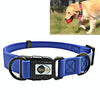 Durable PVC Dog Collar, Blue, Large (39-63cm) - Waterproof & Adjustable