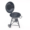 1:12 Mini House Toy Simulation Round Oven Outdoor Scene Decoration(Black)
