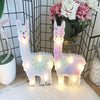 LED Painted Lantern Alpaca Night Light Holiday Decoration Room Posing Style Light(Yellow)