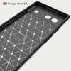 For Google Pixel 6a Brushed Carbon Fiber Texture Shockproof TPU Phone Case(Black)