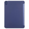 For iPad Air 2022 / 2020 10.9 Silicone 3-Folding Full Coverage Leather Case(Dark Blue)