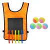 Children Dodgeball Vest For Parent-child Outdoor Games With 5 Balls, Specification: Large + 5 Tails (Orange)
