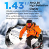 ET482 1.43 inch AMOLED Screen Sports Smart Watch Support Bluetooth Call /  ECG Function(Black Silicone Band)