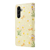 For Samsung Galaxy A24 5G Bronzing Painting RFID Leather Phone Case(Yellow Daisy)