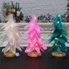 Mini Christmas Tree Decoration Window Desktop Christmas Decoration(Pink)