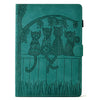 For Amazon Kindle Paperwhite 12th Gen 2024 Cats Embossed Leather Smart Tablet Case(Light Blue)