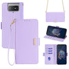 For ASUS Zenfone 8 Flip ZS672KS Crossbody Chain Leather Phone Case(Purple)
