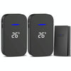 Wireless Doorbell with Temperature Display, 150m Range, US Plug (Black)