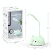Cartoon Cat Design LED Eye Protection Reading Lamp USB Rechargeable Desk Lamp(White)