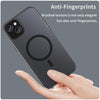 For iPhone 15 Plus MagSafe Frosted Translucent TPU + PC Full Coverage Phone Case(Black)