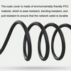 Up Bend 0.5m Cat 8 10G Transmission RJ45 Male To Female Computer Network Cable Extension Cable(Black)
