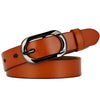 ZK--052 Soft and Wear-resistant Fine Cowhide Belt with Pin Buckle, Length: 100cm(Camel)