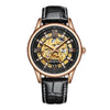 OCHSTIN 6020D Masterpiece Hollow Mechanical Men Watch(Rose Gold-Black)