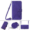 For Samsung Galaxy A03 Core Crossbody 3D Embossed Flip Leather Phone Case(Purple)