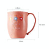 Creative Cute Plastic Cup Household Couple Cup(Cherry Blossom Powder)